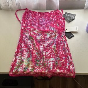 Retrofête Pink Sequin Mini Dress NWT Kinley